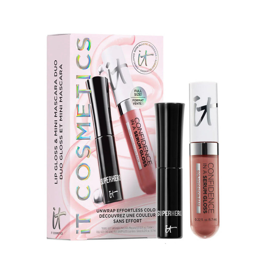 IT COSMETICS MINI MASCARA & LIP GLOSS MAKEUP GIFT SET