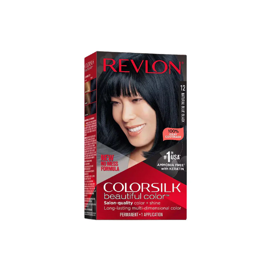 Revlon Color Silk Beautiful Hair Color 12 Natural Blue Black
