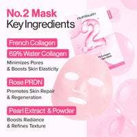 Numbuzin No.2 Sheet Mask Rose PDRN Collagen Plumping Sheet Mask