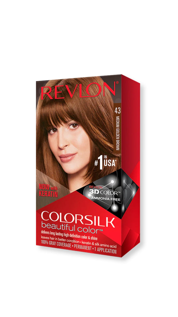 Revlon Color Silk Beautiful Hair Color 43 Medium Golden Brown