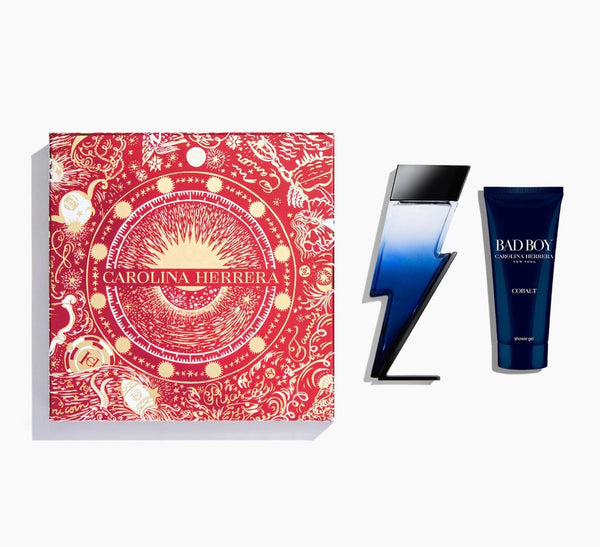 CAROLINA HERRERA Bad Boy Cobalt 100ml Eau de Parfum & 100ml Shower Gel Holiday Special Gift