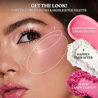 Too Faced Fairytale Crush Blush & Highlighter Palette Makeup Set