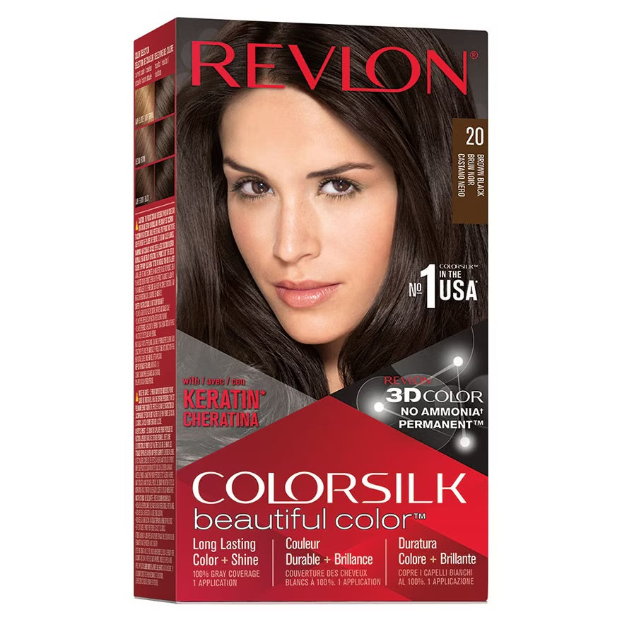 Revlon Color Silk Beautiful Hair Color 20 Brown Black