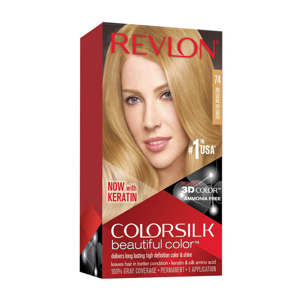 Revlon Color Silk Beautiful Hair Color 74 Medium Blonde