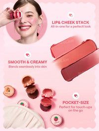 Sheglam Strawberry Whirl Cheek & Lip Cream Stack