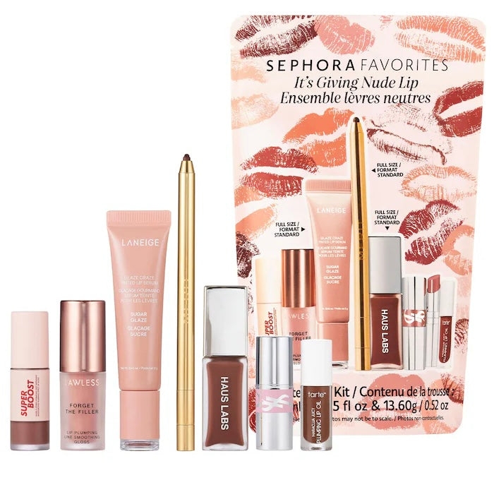 Sephora Favorites 
It's Giving Nude Lip Makeup Value Set