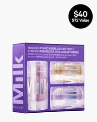 MILK Galactic Glow Set holographic highlighter trio