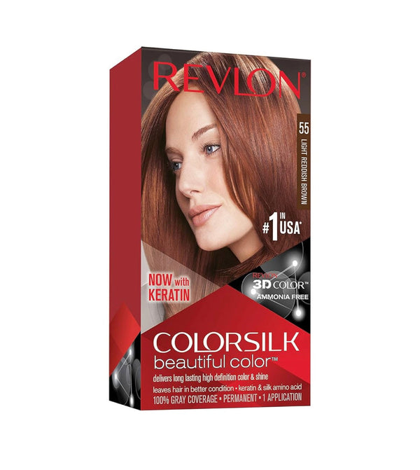 Revlon Color Silk Beautiful Hair Color 55 Light Redish Brown