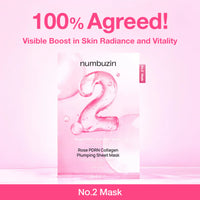Numbuzin No.2 Sheet Mask Rose PDRN Collagen Plumping Sheet Mask