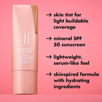 ELF Skin Tint Light Coverage Dewy Finish SPF 50