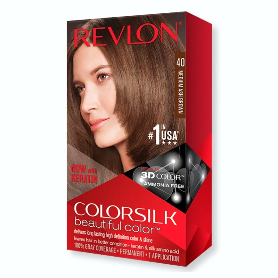 Revlon Color Silk Beautiful Hair Color 40 Medium Ash Brown