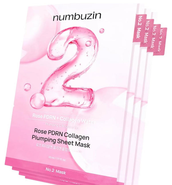 Numbuzin No.2 Sheet Mask Rose PDRN Collagen Plumping Sheet Mask
