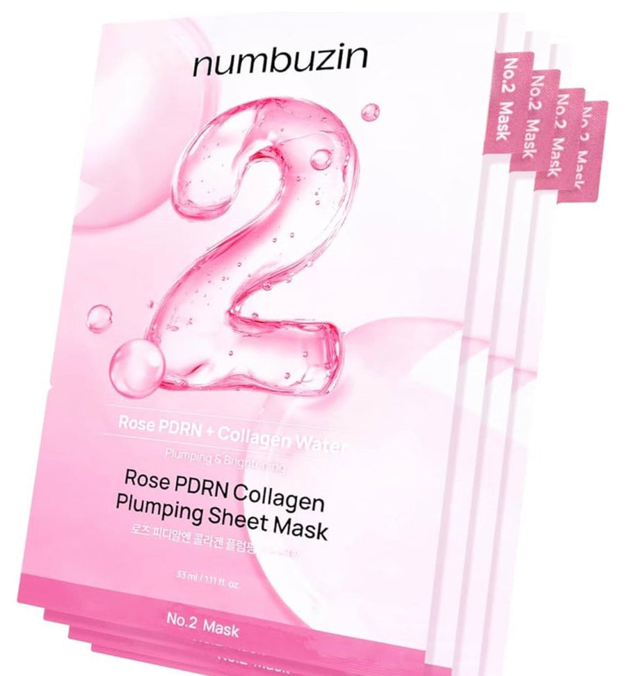 Numbuzin No.2 Sheet Mask Rose PDRN Collagen Plumping Sheet Mask