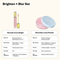 Kosas Brighten & Blur Set Color Corrector + Mini Setting Powder