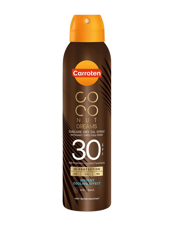 Carroten Coconut Dreams Sun Care
SPF30 Dry Oil Spray 150ml