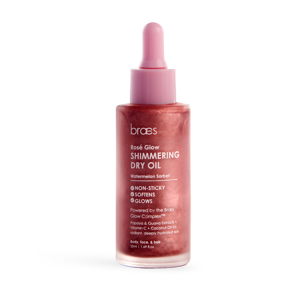 Braes - Rose Glow Shimmering Dry Oil