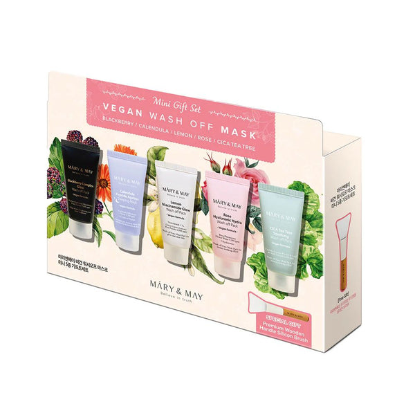 Mary & May Vegan Wash-Off Mask Mini Gift Set – 30g x 5