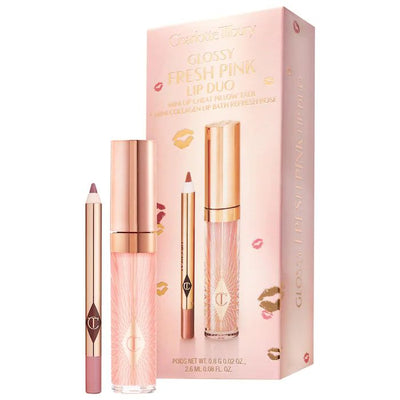 Charlotte Tilbury Glossy Fresh Pink LIP DUO (Mini lipgloss & lip liner kit)